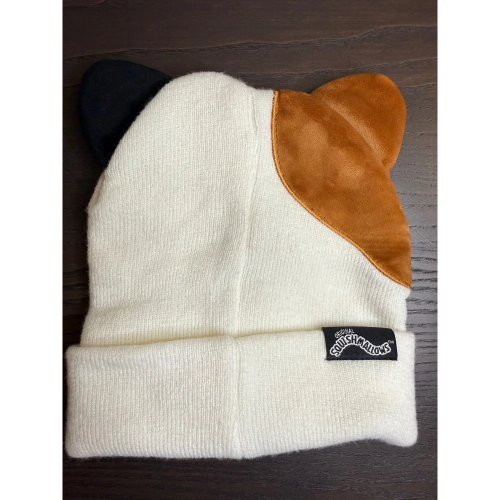 Squishmallows Cam the Cat Beanie Hat Cream‎ Calico Knit Winter Cap Kids One Size